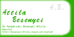 attila besenyei business card